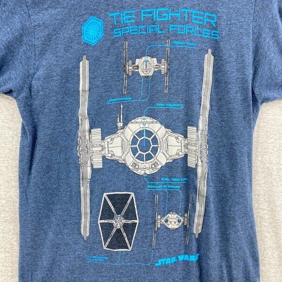 Star Wars Tshirt Mens Small Blue The Fighter Special Forces Tee Short Sleeve - Picture 4 of 7
